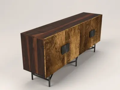 Industrial sideboard Low-poly 3D model purchase
