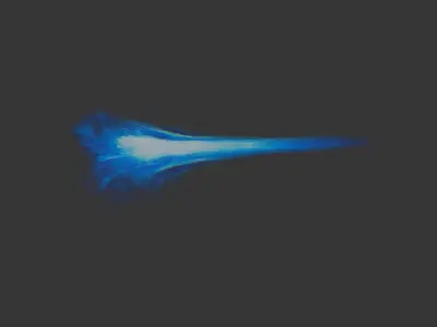 Thruster flame Low-poly 3D model