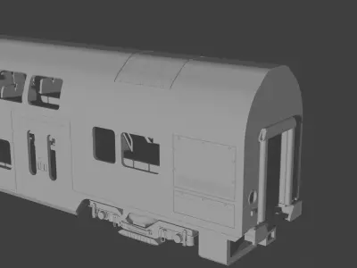 H0 1-87 scale Doppelstockwagen DBpza 780 3D print model