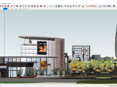 Sketchup Commercial Office Complex W4 3D model