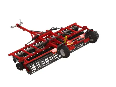 WG 0007 - Semi-mounted heavy disc harrow 6m 3D model