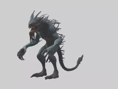 Scary Monster Model Low-poly 3D model