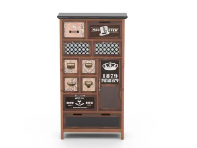 vintage old carboard  Low-poly 3D model