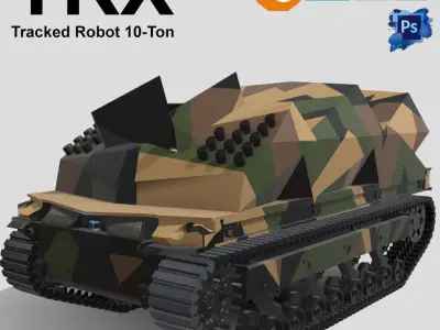 TRX Tracked Robot 10 ton Low-poly 3D model