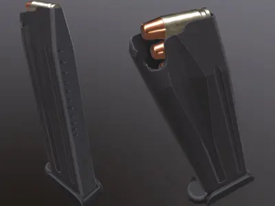 HK P30L Pistol with Matchweight Low-poly 3D model