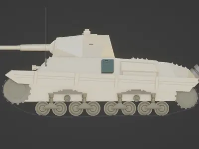 P-40 Italy Medium Tank 3D model