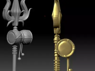trishul Low-poly 3D model