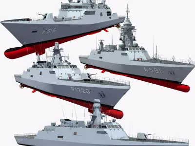 TURKISH MILGEM CLASS WARSHIPS 3D Model Pack