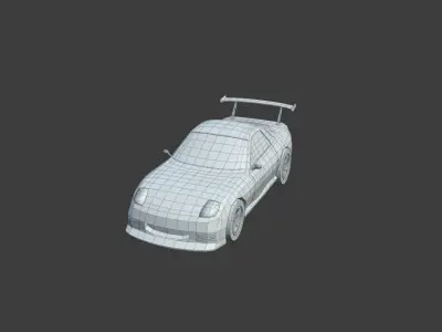 Mazda rx 7 low poly game ready 3d model Free low-poly 3D model