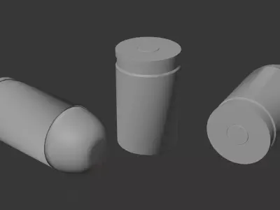 9mm Bullet Pistol Ammo 45 Bullets Low-poly 3D model
