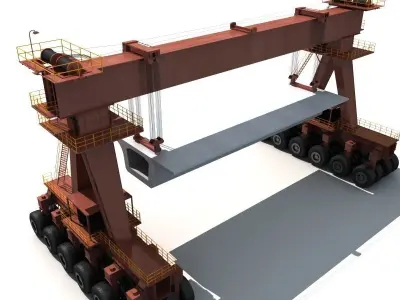 Wheeled beam lifter  3D model