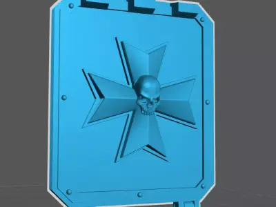 Templar Rhino Skull Door Alt  3D model