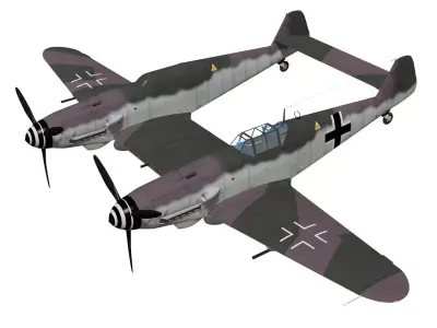 Messerschmitt Bf 109 Zwilling 3D model