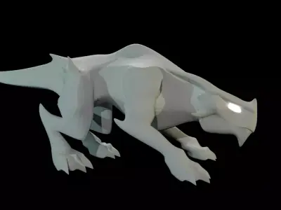 Pit Dragon MEDIUM Low-poly 3D model