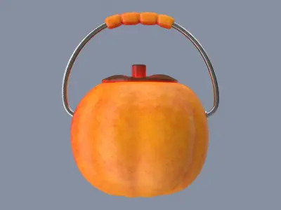 Jack-o-Lantern Winkface Bucket 3D model
