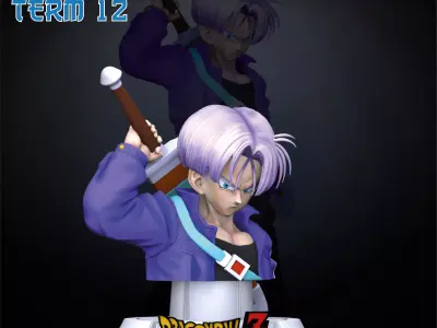 Trunks Sculpture - Pre-Supported and Cut Version  3D print model