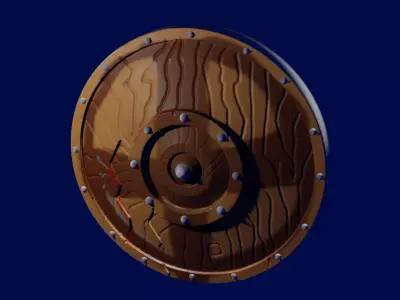 Midavel shield Low-poly 3D model