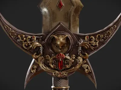 Ritual Sword Low-poly 3D model