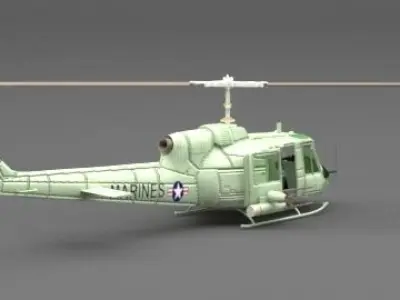 helicopter military 3D model from CGTrader