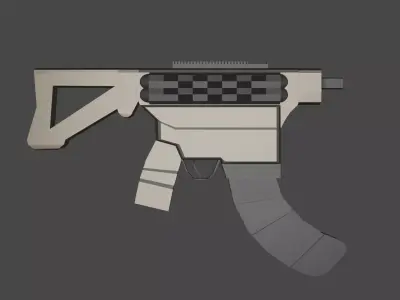Low Poly Rifle Asset Pack Now Low-poly 3D model