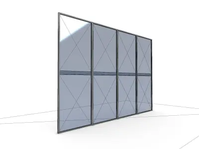 Interior Glass SHC Quick Office LM Low-poly 3D model