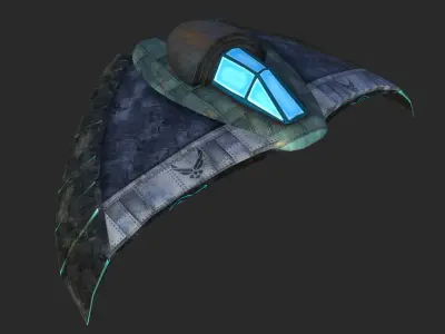Sapaceship 3D Model spaceship Low-poly 3D model