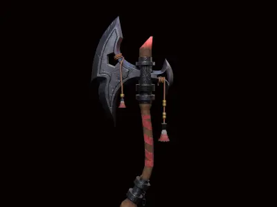 Stylized Axe game Asset Low-poly 3D model