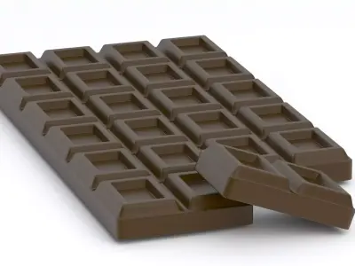 chocolate bar dark 3D model