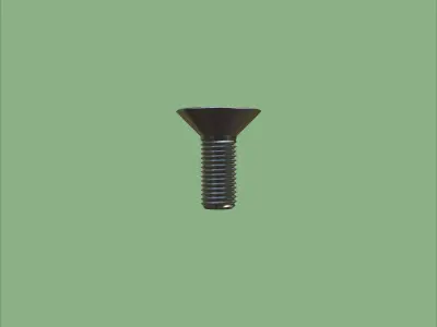 Steel Stained M4 Bolt Allen Counter Sink PBR 4K 3D model