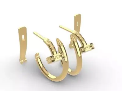 Earrings Car 3D print model