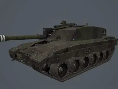 challenger 2 tank Low-poly 3D model