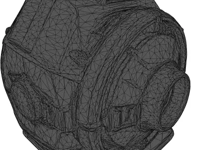 Futuristic Holographic Projector Broken Lens 3D model