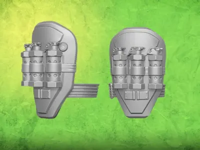 Deathrider Shoulder Armor 3D printable files for Action Figures 3D print model