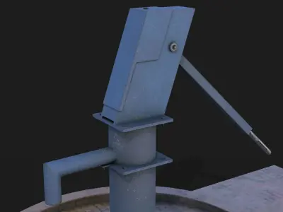 Water stream pump Low-poly 3D model - GameReady Low-poly 3D model