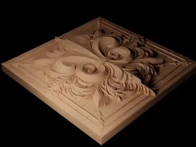Ornate Elegant Design CNC 3d Print High Relief Sand Casting 3D print model