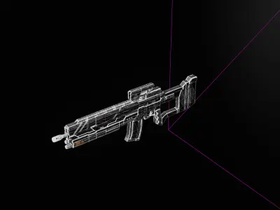 Sci-fi Weapons Low-poly 3D model