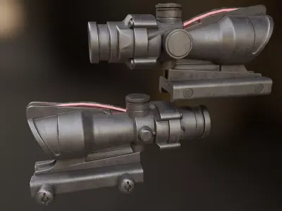 4X Scope  Low-poly 3D model