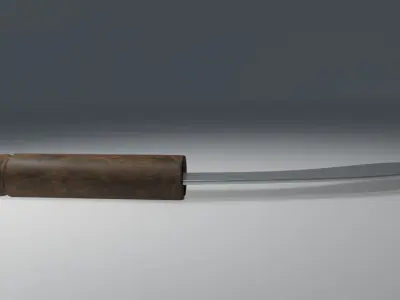 Knife of fighting knife weapon free 3D model  Free low-poly 3D model