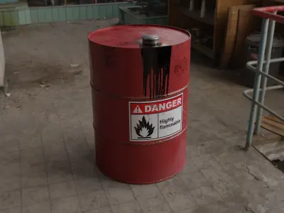 Oil Barrel Oil canister Fuel Barrel Low-poly 3D model