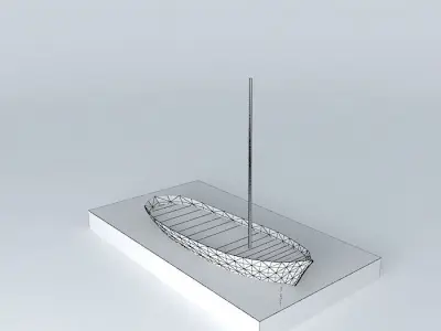 gulet boat in water Free 3D model