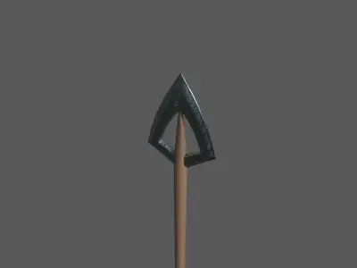 Bow Set Low Poly leather bag with arrow in it Low-poly 3D model