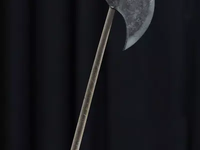 Simple Axe with 2 style Free low-poly 3D model