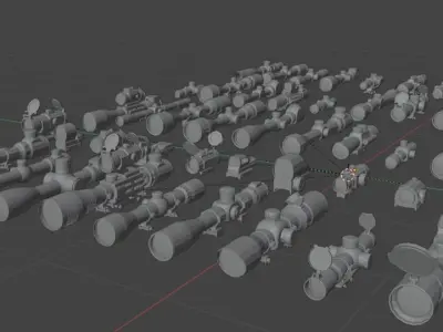 Scope model Low-poly 3D model