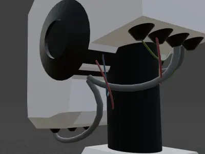 stray companion bot Low-poly 3D model