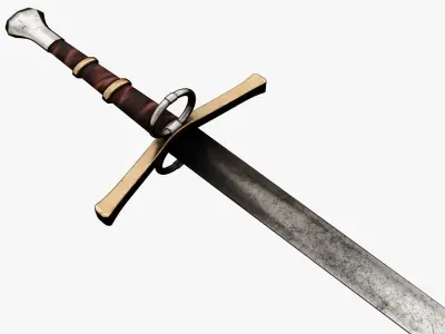 Medieval weapons Low-poly 3D model 12