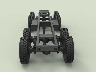 Chassis 8x8 for truck 3D model