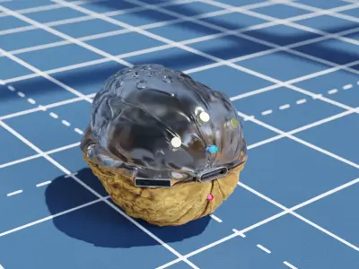 Walnut Speaker Design 3D model