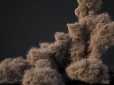 VDB Animated Dust Explosions Collection Part2 3D Model Pack