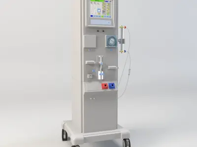 Dialysis machine - Healthcare and medical device Low-poly 3D model