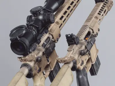 Geissele GFR-x ARC Rifle Low-poly 3D model